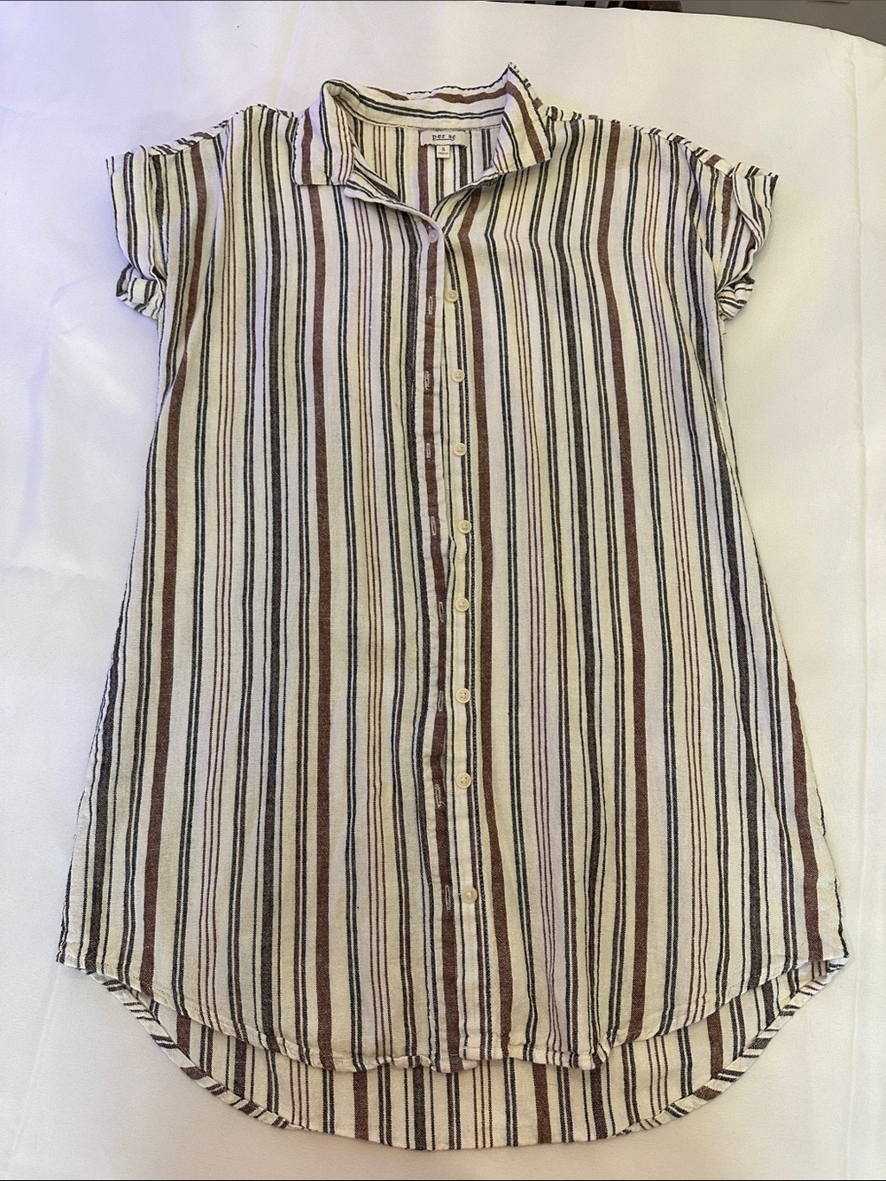 Striped Button-Down Dress